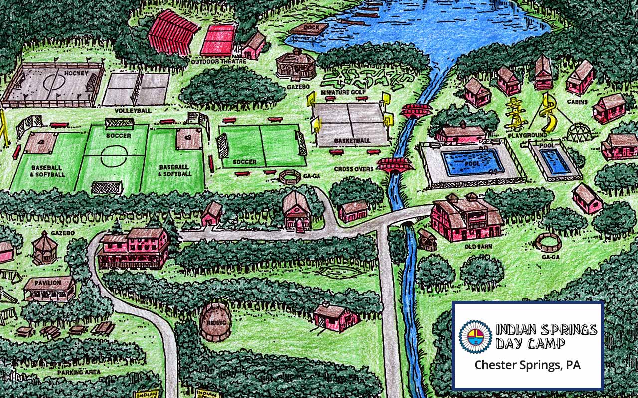 Map of camp amenities